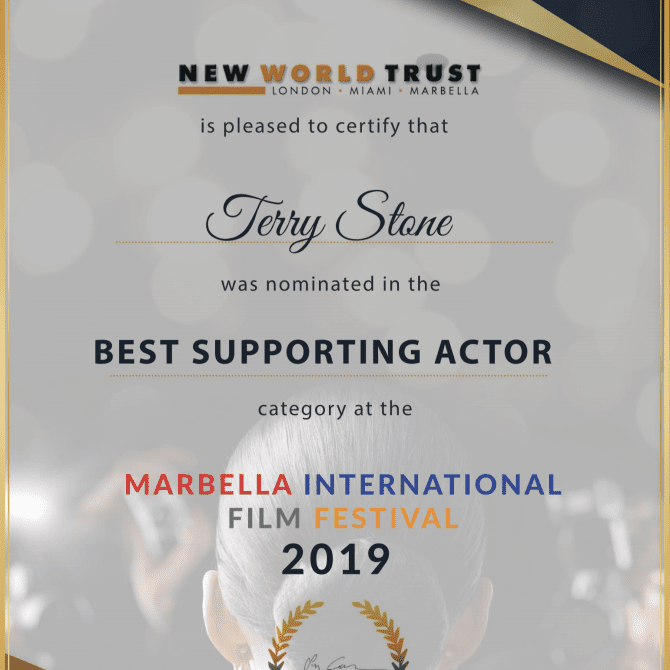 Terry Stone nominated for best supporting actor at the Marbella Film Festival for his role in ‘Rise of the Footsoldier 4: Marbella’