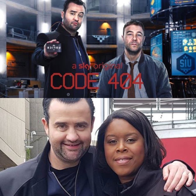 Michelle Greenidge can be seen in her regular role in new comedy series “Code 404” starring Daniel Mays and Stephen Graham on Sky One