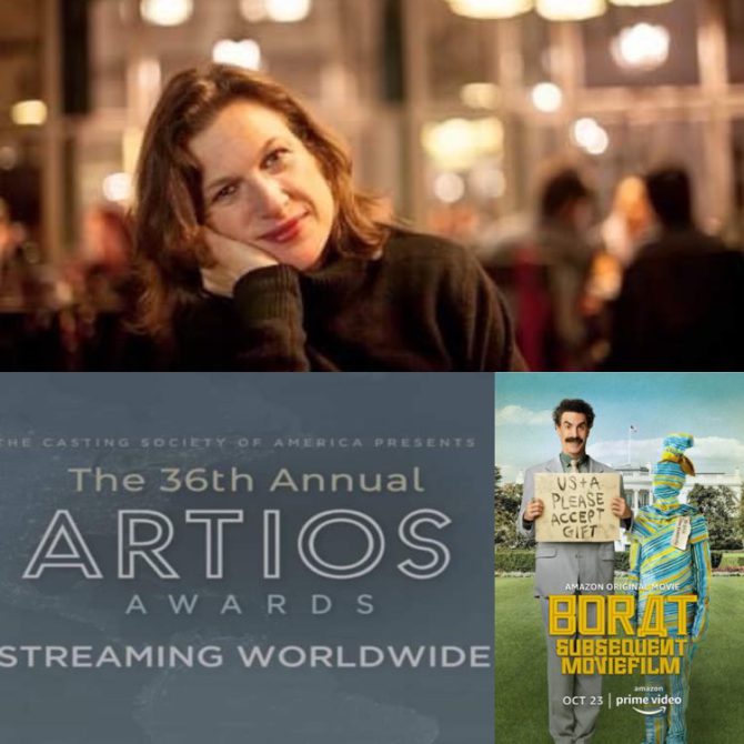 “Borat Subsequent Moviefilm” has won “Best Big Budget Comedy Film” at the CSA 36th Annual Artios Awards with casting by our client Nancy Bishop.