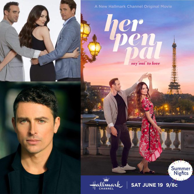 Lachlan Nieboer will appear in his leading role of “Cameron Reisch” in the upcoming romantic-comedy “Her Pen Pal”, streaming on June 19th on the Hallmark Channel