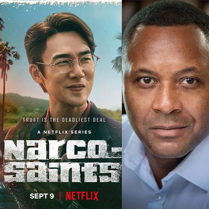 Our client NEIL REIDMAN can be seen in his featured role ‘Officer Ruud’ in NARCO-SAINTS which is available on Netflix now.