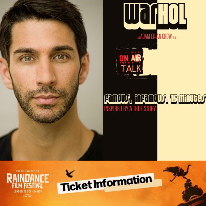 Our client, DAR DASH appears as the leading role of ‘Pauly’ in the upcoming film WARHOL which has its world premiere on October 31st at London’s Piccadilly VUE Cinema.