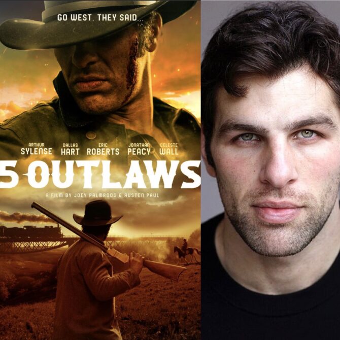Our client ‘ARTHUR SYLENSE, plays the lead role of ‘William Wild Bill Higgins’, alongside Eric Roberts in the Western feature film ‘5 OUTLAWS’