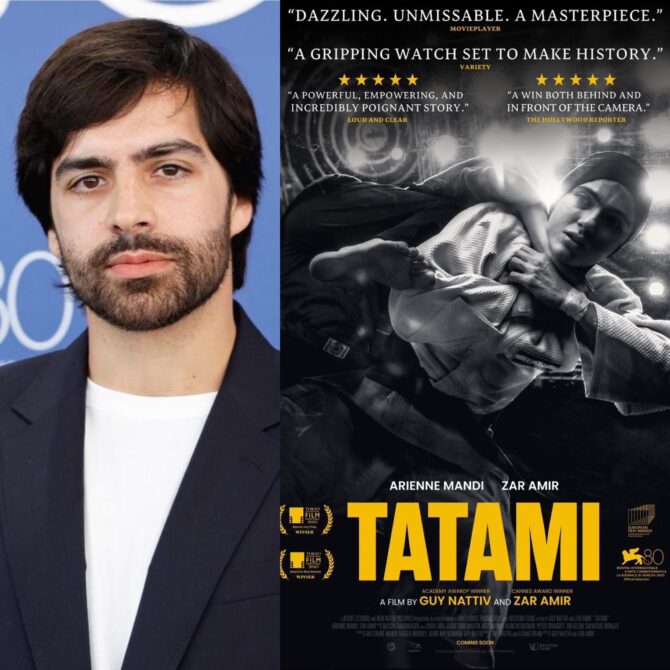 Our client ASH GOLDEH plays his leading role as ‘Nader Hosseini’ in the recently released feature film TATAMI, which received international critical praise, including winning the Brian Award at the Venice Film Festival.