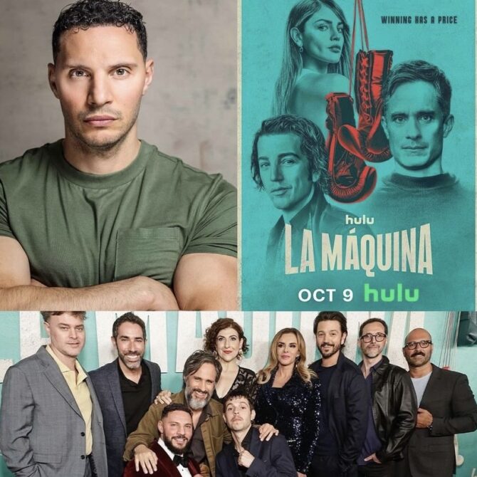 Our client, CHRISTOPHER EVANGELOU plays his regular role of Harry Felix in the TV series ‘LA MAQUINA’, alongside Diego Luna. The series is available to stream now on Disney+ and Hulu.