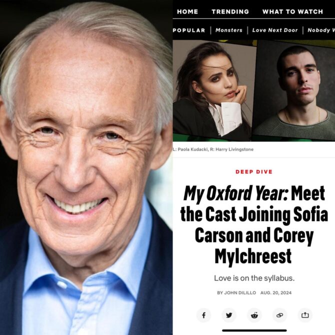 Our client MARTIN BISHOP will feature as ‘Lord’ in the upcoming feature film MY OXFORD YEAR alongside Cory Mylchreest and Sofia Carson. The film is set to be released later this year.