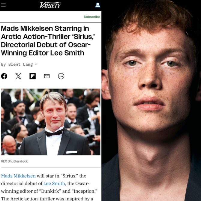 Our client, OLIVER DUE, plays his featured role in the upcoming feature film, SIRIUS set to release later this year